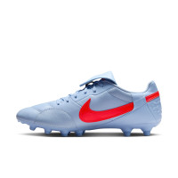 Nike Premier III Gazon Naturel Chaussures de Foot (FG) Bleu Clair Rouge Vif