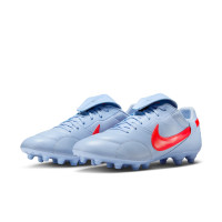 Nike Premier III Gazon Naturel Chaussures de Foot (FG) Bleu Clair Rouge Vif