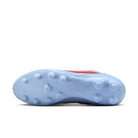 Nike Premier III Gazon Naturel Chaussures de Foot (FG) Bleu Clair Rouge Vif
