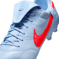 Nike Premier III Gazon Naturel Chaussures de Foot (FG) Bleu Clair Rouge Vif