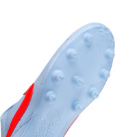 Nike Premier III Gazon Naturel Chaussures de Foot (FG) Bleu Clair Rouge Vif