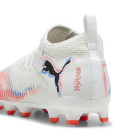 PUMA Future 8 Match Gras / Kunstgras Voetbalschoenen (MG) Kids Wit Felrood Blauw