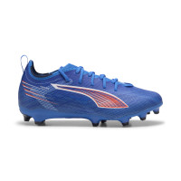 PUMA Ultra 6 Pro Gras / Kunstgras Voetbalschoenen (MG) Kids Blauw Wit Felrood