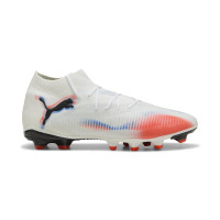 PUMA Future 8 Pro Gras / Kunstgras Voetbalschoenen (MG) Wit Felrood Blauw