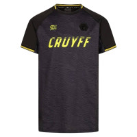 Cruyff Icon T-Shirt Enfants Noir Gris Foncé Jaune