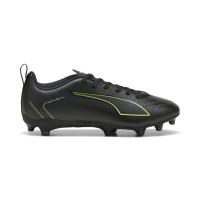 PUMA Ultra 6 Play Gazon Naturel Artificiel Chaussures de Foot (MG) Enfants Noir Vert Foncé Vert Vif