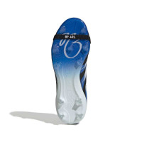 adidas Predator Bellingham Elite FT Gras Voetbalschoenen (FG) Kids Zwart Wit Blauw