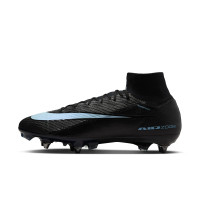Nike Zoom Mercurial Superfly 10 Elite Crampons Vissés Chaussures de Foot (SG) Noir Bleu Clair