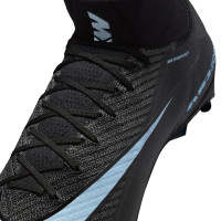 Nike Zoom Mercurial Superfly 10 Elite Crampons Vissés Chaussures de Foot (SG) Noir Bleu Clair