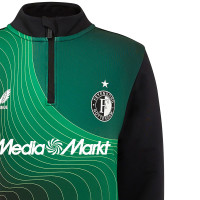 Castore Feyenoord Pre-Match Survêtement 1/4-Zip 2024-2025 Enfants Vert Noir Blanc