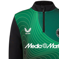Castore Feyenoord Pre-Match Survêtement 1/4-Zip 2024-2025 Enfants Vert Noir Blanc