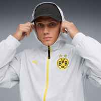 PUMA Borussia Dortmund Pumatech Survêtement à Capuche Woven Full-Zip 2025-2026 Argenté Jaune