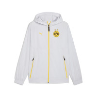 PUMA Borussia Dortmund Pumatech Survêtement à Capuche Woven Full-Zip 2025-2026 Argenté Jaune