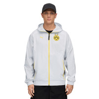 PUMA Borussia Dortmund Pumatech Survêtement à Capuche Woven Full-Zip 2025-2026 Argenté Jaune