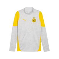PUMA Borussia Dortmund Haut d'Entraînement 1/4 Zip 2025-2026 Argenté Jaune