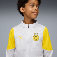 PUMA Borussia Dortmund Trainingspak 1/4-Zip 2025-2026 Kids Zilver Geel