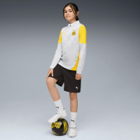 PUMA Borussia Dortmund Haut d'Entraînement 1/4 Zip 2025-2026 Enfants Argenté Jaune