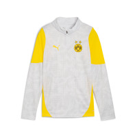 PUMA Borussia Dortmund Haut d'Entraînement 1/4 Zip 2025-2026 Enfants Argenté Jaune