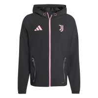adidas Juventus Vis Tech Trainingspak Full-Zip Zwart Roze
