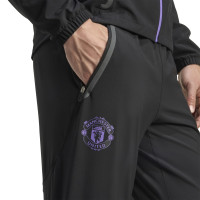 adidas Manchester United Vis Tech Trainingspak Full-Zip Zwart Paars