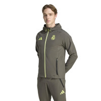 adidas Real Madrid Vis Tech Survêtement Full-Zip Gris Vert Clair