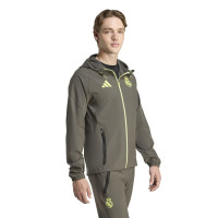 adidas Real Madrid Vis Tech Survêtement Full-Zip Gris Vert Clair