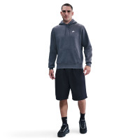 Sweat à capuche Nike Club en polaire gris argenté blanc