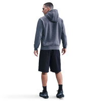 Sweat à capuche Nike Club en polaire gris argenté blanc