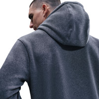 Sweat à capuche Nike Club en polaire gris argenté blanc