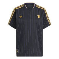 adidas Manchester United Terrace Icons T-Shirt Noir Doré