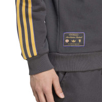 adidas Manchester United Terrace Icons Crew Sweater Donkergrijs Goud