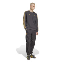 adidas Manchester United Terrace Icons Crew Sweater Donkergrijs Goud