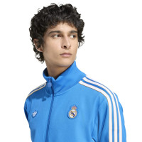 adidas Real Madrid Terrace Icons Veste d'Entraînement Bleu Blanc