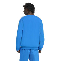 adidas Real Madrid Terrace Icons Crew Sweat-Shirt Bleu Blanc