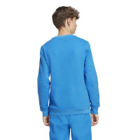 adidas Real Madrid Terrace Icons Crew Sweat-Shirt Enfants Bleu Blanc