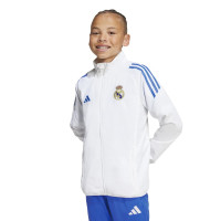 adidas Real Madrid Présentation Veste d'Entraînement 2025-2026 Enfants Blanc Bleu