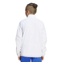 adidas Real Madrid Présentation Veste d'Entraînement 2025-2026 Enfants Blanc Bleu
