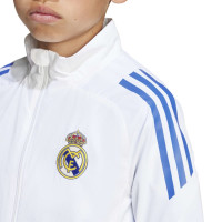 adidas Real Madrid Présentation Veste d'Entraînement 2025-2026 Enfants Blanc Bleu