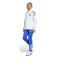 adidas Real Madrid Présentation Veste d'Entraînement 2025-2026 Enfants Blanc Bleu