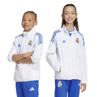 adidas Real Madrid Présentation Veste d'Entraînement 2025-2026 Enfants Blanc Bleu