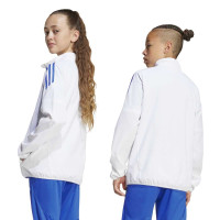 adidas Real Madrid Présentation Veste d'Entraînement 2025-2026 Enfants Blanc Bleu