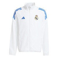 adidas Real Madrid Présentation Veste d'Entraînement 2025-2026 Enfants Blanc Bleu