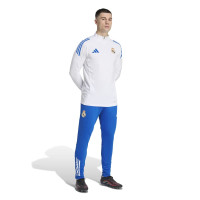 adidas Real Madrid Trainingstrui 1/4-Zip Europees 2025-2026 Wit Blauw