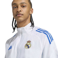 adidas Real Madrid Présentation Veste d'Entraînement 2025-2026 Blanc Bleu