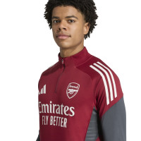 adidas Arsenal Trainingspak 1/4-Zip Europees 2025-2026 Rood Grijs Wit