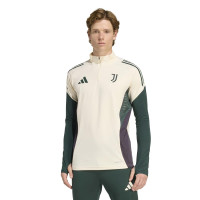 adidas Juventus Haut d'Entraînement 1/4-Zip Europe 2025-2026 Beige Vert Noir
