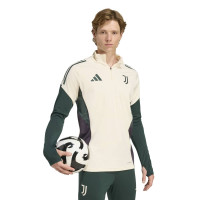 adidas Juventus Haut d'Entraînement 1/4-Zip Europe 2025-2026 Beige Vert Noir