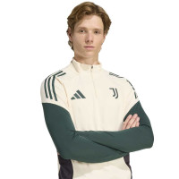 adidas Juventus Haut d'Entraînement 1/4-Zip Europe 2025-2026 Beige Vert Noir