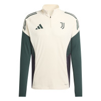 adidas Juventus Haut d'Entraînement 1/4-Zip Europe 2025-2026 Beige Vert Noir