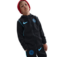 Survêtement tissé à fermeture éclair Nike Inter Milan 2025-2026 pour Enfants, noir, bleu clair, bleu